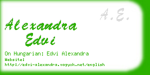 alexandra edvi business card